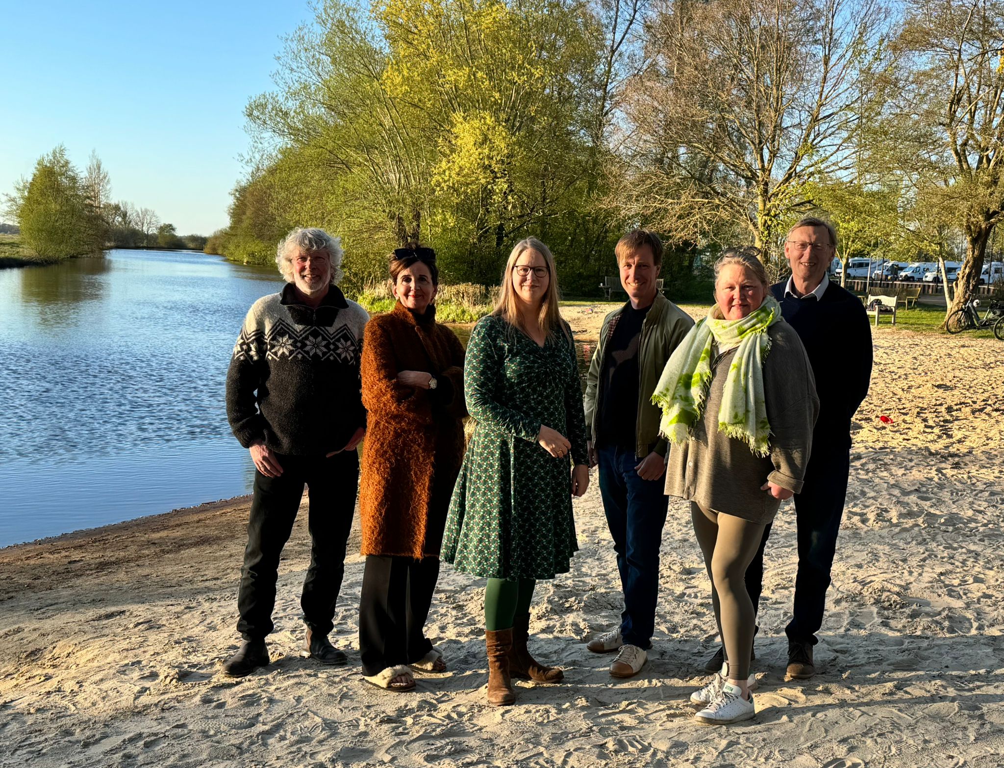 Ein Foto der Ortsvorstandes Worpswede am Hammestrand.